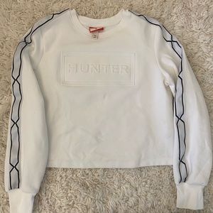 Hunter/Target Cropped Detailed Sweatshirt